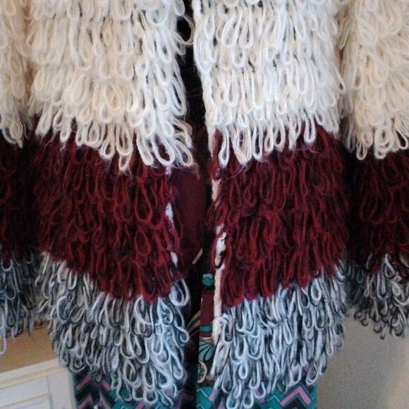 Hayden Shaggy Sweater. Y2k. Colorblock,  Austin Powers - Picture 3 of 8